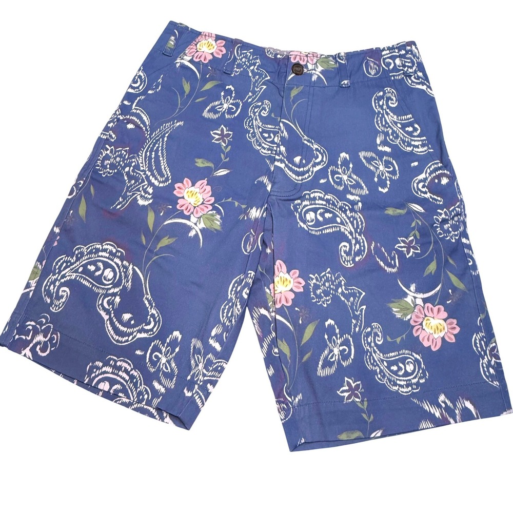 NWOT Old Bull Lee Blue Paisley Floral Cotton Shorts Size 30 Floral Coastal‎ Prep